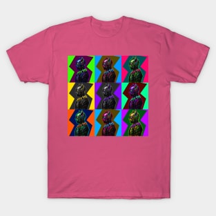 shuffle black panther in technicolor T-Shirt